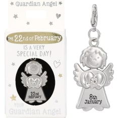Guardian angel pendant with date