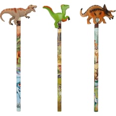 Dino World Pencil with Dinosaur Decoration