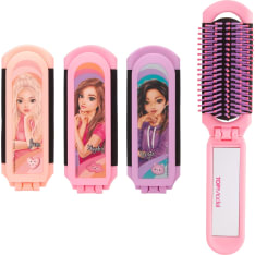 TOPModel Folding Hairbrush With Mirror