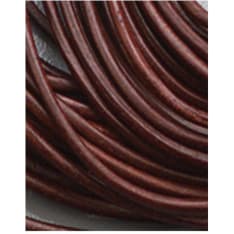 Leather cord 1mm/1m, 2st/bag