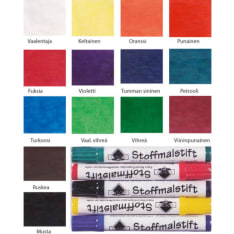 Textile marker, fixable through hot ironing. washable 60 C