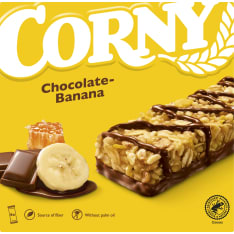 Corny 6x25g chocolate banana snack bar