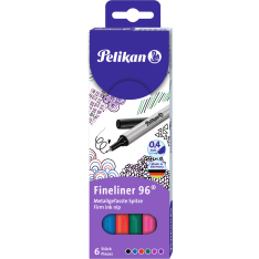 Pelikan 6 pcs 0,4mm Fineliner Pen