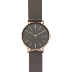Skagen Leather Signature Wristwatch