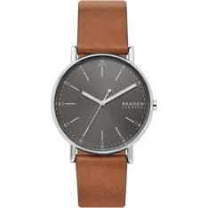 Skagen Leather Signature Wristwatch