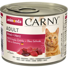 Animonda Carny Adult Nauta, sydän 200 g kissan märkäruoka