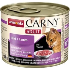 Animonda Carny Adult Nauta & Lammas 200 g kissan märkäruoka