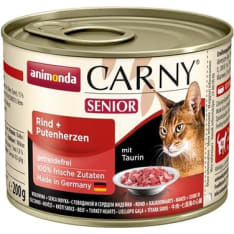 Animonda Carny Senior Nauta & Kalkkunan sydän 200 g kissan märkäruoka