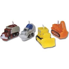 Städter Rakennuskoneite 4 pcs cake candle set