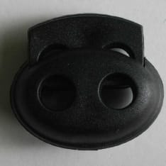 Dill 18 mm black pair of cord stoppers