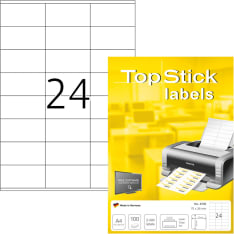 Top Stick A4 24-osainen tulostustarra 70x36mm 100arkkia