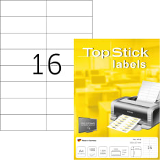 Top Stick A4 16-part printing label 105x37mm 100 sheets