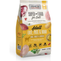 MAC's Superfood Adult Duck, Turkey & Chicken 1,5 kg kissan täysravinto