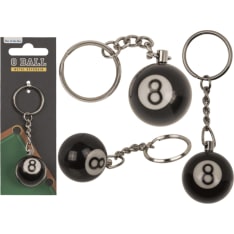Pool Ball Black cash ball keyring