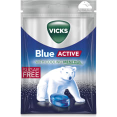 Vicks Blue Active Super Strong 72 g sugar-free cucumber pastille