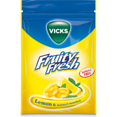 Vicks Fruity Fresh Lemon&Menthol 72 g sugar-free cucumber pastille