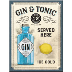 Nostalgic-Art Gin & Tonic Served Here Magnet