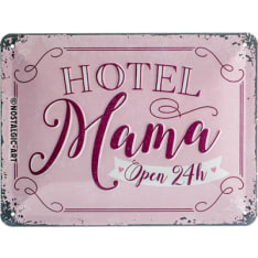 Nostalgic-Art 15x20 Hotel Mama... Open 24h Metallikilpi