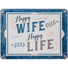 Nostalgic-Art 15x20 Happy Wife Happy Life Metallikilpi