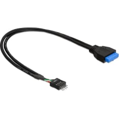DeLOCK 83095 USB 3.0 - USB 2.0, IDC20 female - IDC10 male internal cable
