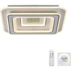 JustLight Tolago Led 49x49cm valkoinen neliskanttinen plafondi
