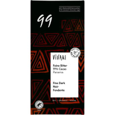 Vivani Organic Dark Chocolate 99% 80g