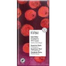 Vivani Cranberry 70% organic dark chocolate