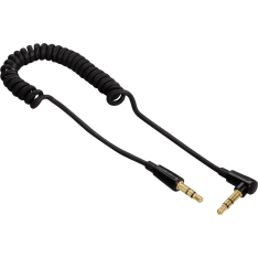 Hama Audio cable 3.5 mm spiral cable with angle connector 0.75 m stereo cable