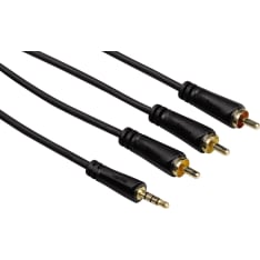 Hama Video cable 4-pole 3.5 mm - 3 x RCA 1.5m AV cable