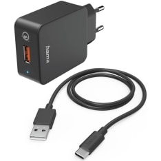 Hama Charger 220V with USB-C Cable Qualcomm 19.5W