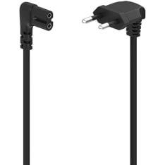 Hama Power Cable Angled Euro Plug Black 3.0m