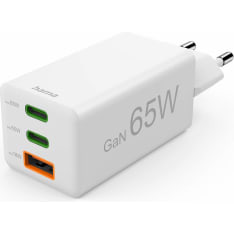 Hama 2x USB-C 1x USB-A GaN 65W White Charger