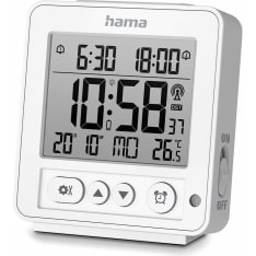 Hama Rhodos DCF white alarm clock