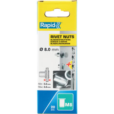 Rapid Tools M8 20 pcs RP160 rivet nut