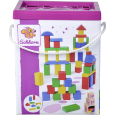 Eichhorn Coloured Wooden Blocks puupalikat rakennussarja