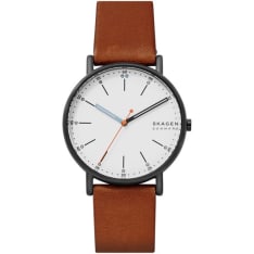 Skagen Leather Signature Wristwatch