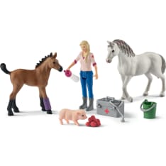 Schleich Farm World Eläinlääkäri käy tamman ja varsan luona