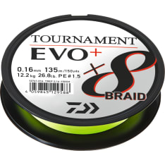 Daiwa Tournament X8 Braid Evo+ 135m chartreuse kuitusiima