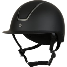 Horze Atmos Metallic II  musta ratsastuskypärä