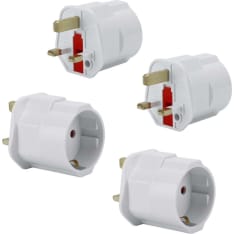 Cadorabo 4x sovitin matkapistoke muunnin travel converter (uk tyyppi g-eu)