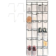 Intirilife hanging shoe organizer with 24 compartments