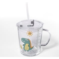 Intirilife children's cup with lid and straw