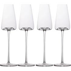 Intirilife Black 220 ml Champagne Glass Set