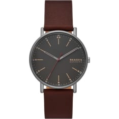 Skagen Leather Signature Wristwatch