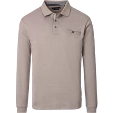 Casamoda men's long-sleeved polo shirt