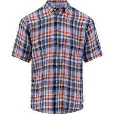 Fynch-Hatton Linen Check 1/2 sleeve shirt