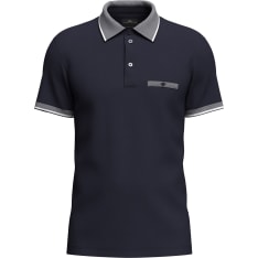 Fynch-Hatton Polo, mercerised, jacquard collar