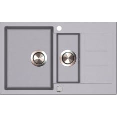 Aquasanita Kiwi 495x800mm 1.5-basin stone composite basin with counter top