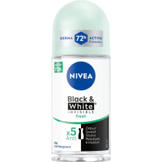 NIVEA 50ml Black & White Invisible Fresh Deo Roll-On -antiperspirant