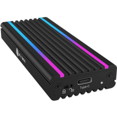 Icybox IB-1824ML-C31 ulkoinen RGB USB-C kotelo M.2 NVMe SSD levyille